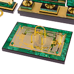 Настольный письменный набор из малахита с декором в виде лошади Leader Organizer варинант исполнения - 3 | Loft Concept в Сочи