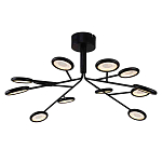 Люстра черного цвета с 12-ю круглыми плафонами Bendik Lighting варинант исполнения - 2 | Loft Concept в Сочи