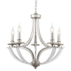 Люстра серебряного цвета Old Castle 5 Ламп