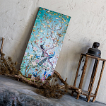 Постер на холсте в стиле шинуазри с изображением сада Chinoiserie Imperial Garden Peacocks on a Tree варинант исполнения - 2 | Loft Concept в Сочи