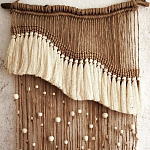 Дизайнерское Панно Дюна Макраме из нитей и бусин Wall Panel Dune варинант исполнения - 1 | Loft Concept в Сочи
