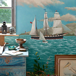 Обои ручная роспись Nantucket Crossing Brandt colourway on scenic paper варинант исполнения - 2 | Loft Concept в Сочи