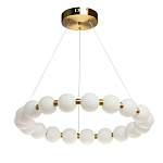 Люстра круглая с матовыми белыми шарами PEARLS Suspension варинант исполнения - 2 | Loft Concept в Сочи