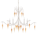 Люстра белая фактурная с подвесками из ракушек Study of Grace варинант исполнения - 3 | Loft Concept в Сочи