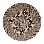 Столик журнальный круглый с полосатым узором Zebroids варинант исполнения - 2 | Loft Concept в Сочи