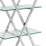 Стеллаж со стеклянными полками на стальном каркасе X-ray варинант исполнения - 3 | Loft Concept в Сочи