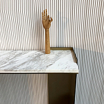 Консоль прямоугольная с основанием чёрного и золотого цвета Wrap варинант исполнения - 3 | Loft Concept в Сочи