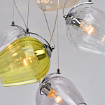 Люстра каскадная с 9-ю разноцветными стеклянными плафонами Kaleido варинант исполнения - 7 | Loft Concept в Сочи