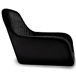 Барный стул со спинкой и подлокотниками на 4-х металлических ножках Douglas Rhombus Черный Велюр варинант исполнения - 2 | Loft Concept в Сочи