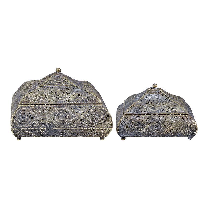 Набор из двух шкатулок с эффектом патинирования Austronesian Caskets  в Сочи | Loft Concept 