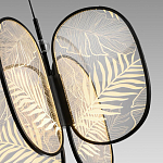 Люстра с гравировкой на акриловых плафонах Gravyura Black D 50 см варинант исполнения - 3 | Loft Concept в Сочи