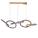 Люстра подвесная золотая в форме изогнутых колец Curved Rings варинант исполнения - 1 | Loft Concept в Сочи