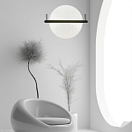 Светодиодный подвесной светильник круглой формы с металлическим черным каркасом Marble Glow варинант исполнения - 6 | Loft Concept в Сочи