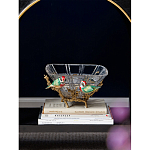 Чаша квадратная из прозрачного стекла с фигурками разноцветных птиц Eden Garden варинант исполнения - 2 | Loft Concept в Сочи