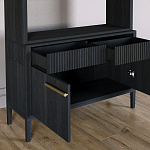 Стеллаж Primo с ящиками Черный дуб  варинант исполнения - 6 | Loft Concept в Сочи