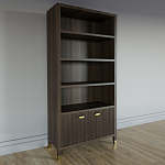 Книжный Стеллаж Elsa Dreams Walnut с задней стенкой варинант исполнения - 1 | Loft Concept в Сочи