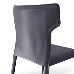 Стул серый из искуственной кожи на 4-х ножках Enigma Gray варинант исполнения - 2 | Loft Concept в Сочи