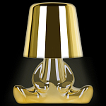 Настольная лампа фигурная золотого цвета с гладким абажуром Высота 16 см Sophia варинант исполнения - 1 | Loft Concept в Сочи