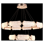 Люстра с 2-мя кольцами с текстурным природным рисунком IceFlame варинант исполнения - 5 | Loft Concept в Сочи