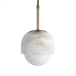 Подвесной светильник из белого алебастра Cryptocrystalline Stone варинант исполнения - 5 | Loft Concept в Сочи
