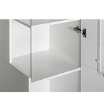 Шкаф-витрина белая с полками и стеклянной дверью Strict Lines варинант исполнения - 3 | Loft Concept в Сочи