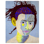 Картина с вышивкой Портрет wall panel People with the yellow ear 2 варинант исполнения - 3 | Loft Concept в Сочи