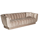 Диван трехместный велюровый серый Island of Comfort варинант исполнения - 1 | Loft Concept в Сочи