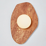 Бра с каменным основанием и плафоном из стекла в форме шара Shaw Marble Lighting варинант исполнения - 5 | Loft Concept в Сочи