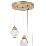 Каскадная люстра с 5-ю хрустальными плафонами Esme Crystal Brass Chandelier варинант исполнения - 3 | Loft Concept в Сочи