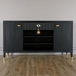 Комод-буфет Elsa Dreams Black с открытыми полками   варинант исполнения - 6 | Loft Concept в Сочи