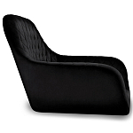 Барный стул вращающийся со спинкой и подлокотниками Douglas Rhombus Черный Велюр варинант исполнения - 2 | Loft Concept в Сочи