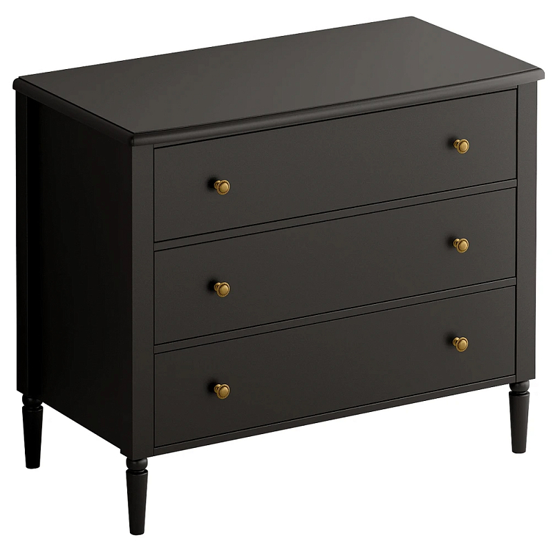 Комод с 3 ящиками Blues Black Черный в Сочи | Loft Concept 