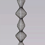 Торшер светодиодный с плетеным металлическим каркасом Metal Interweaving варинант исполнения - 2 | Loft Concept в Сочи