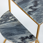 Кофейный столик с подстольем из металла Halves варинант исполнения - 3 | Loft Concept в Сочи