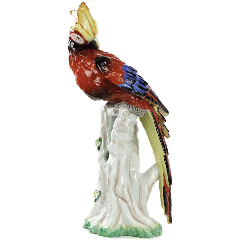 Статуэтка Porcelain Red Parrot Белый Красный Статуэтка Porcelain Red Parrot Белый Красный в Сочи | Loft Concept