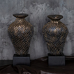 Вазы «Парные» на деревянных основаниях варинант исполнения - 1 | Loft Concept в Сочи