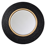 Зеркало в черной фактурной раме с золотым кантом Summon the Light варинант исполнения - 1 | Loft Concept в Сочи