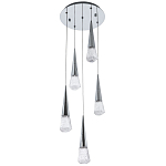 Люстра капли Acrylic Droplet Five Chrome Chandelier варинант исполнения - 1 | Loft Concept в Сочи