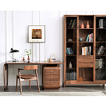 Стол рабочий округлой формы с 3-мя ящиками  Working Moonnut Table варинант исполнения - 1 | Loft Concept в Сочи