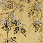 Обои ручная роспись Silk Tree Original colourway on Gold Bullion gilded paper варинант исполнения - 1 | Loft Concept в Сочи