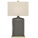 Настольная лампа керамическая с тканевым прямоугольным абажуром Flask варинант исполнения - 2 | Loft Concept в Сочи