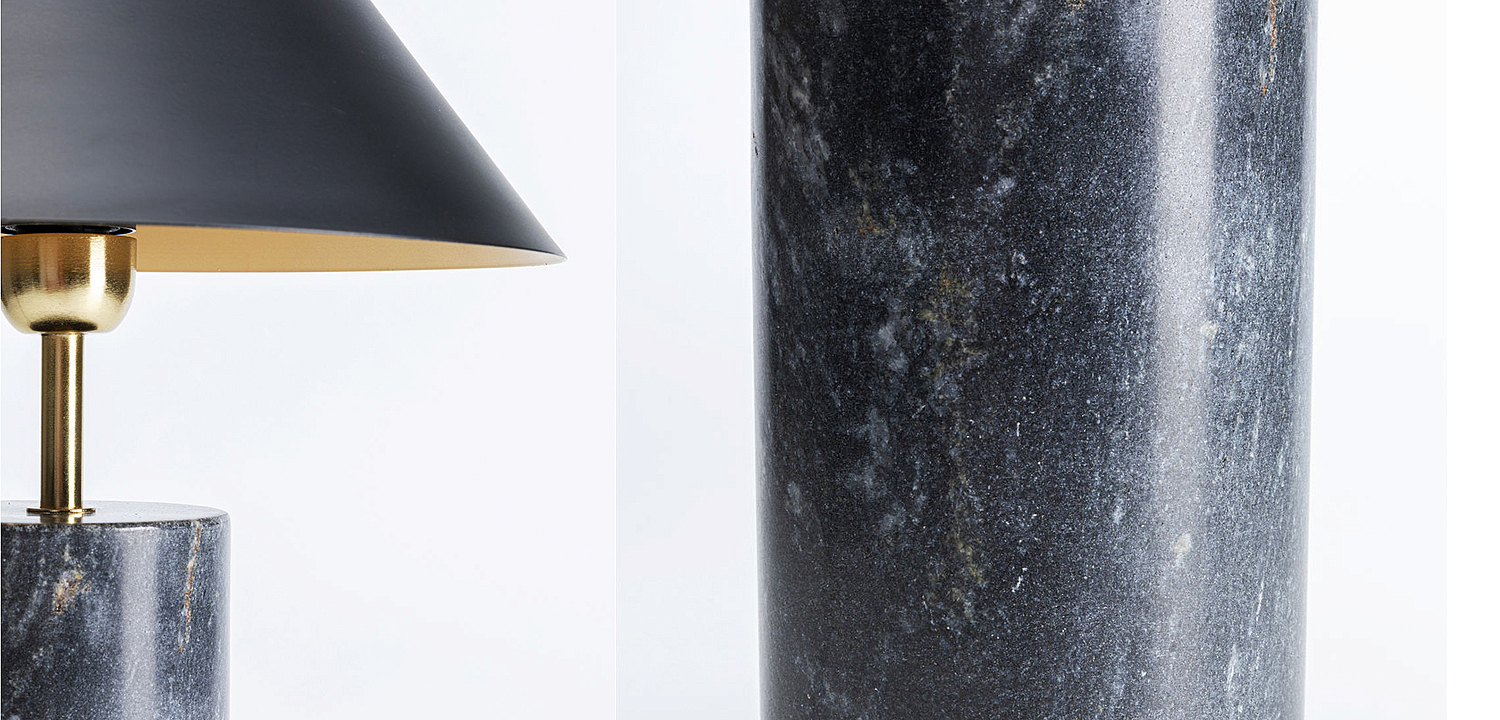Настольная лампа из темно-синего мрамора - Loft-Concept в Сочи