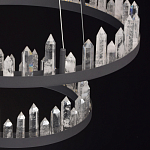 Люстра с двумя кольцами черного цвета с хрустальными элементами QUARTZ CRYSTAL варинант исполнения - 12 | Loft Concept в Сочи
