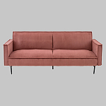 Диван современный вельветовый прямой Worcester Коралл варинант исполнения - 2 | Loft Concept в Сочи