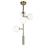 Люстра на штанге с 4-мя белыми шарообразными плафонами Bubble Chandelier варинант исполнения - 2 | Loft Concept в Сочи