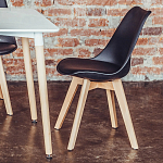 Стул с основой из пластика и мягким сиденьем Arvika Black варинант исполнения - 9 | Loft Concept в Сочи