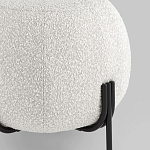 Пуф в ткани букле молочного цвета Pikelet варинант исполнения - 3 | Loft Concept в Сочи