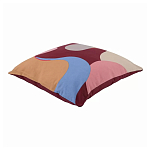 Подушка декоративная хлопковая с абстрактным принтом Elysian Flow Terra варинант исполнения - 1 | Loft Concept в Сочи