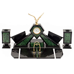 Настольный канцелярский набор из нефрита с декором в виде орла Golden Eagle варинант исполнения - 1 | Loft Concept в Сочи