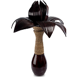 Настольная лампа черная INDONESIAN LAMPS варинант исполнения - 1 | Loft Concept в Сочи